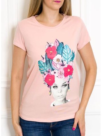 Camiseta para mujer Due Linee - Rosa -