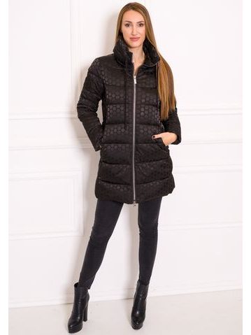 Chaqueta de invierno para mujer con piel de zorro real Due Linee - Verde -