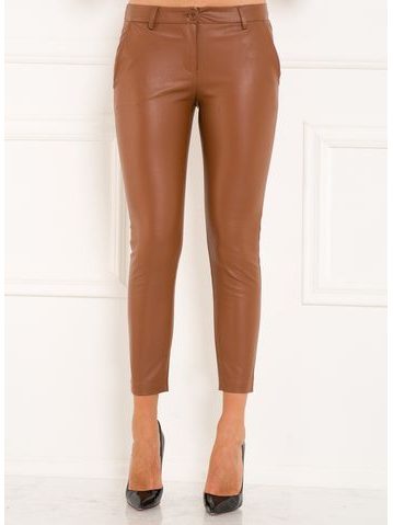 Damskie spodnie Due Linee - brązowy