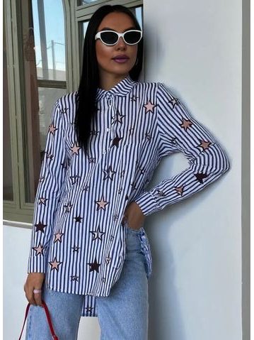 Top donna Glamorous by Glam - Blu -