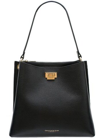 Bolso de hombro de cuero para mujer Glamorous by GLAM - Negro -