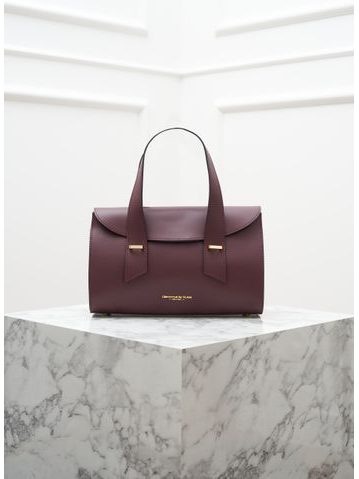 Kožená kabelka ražená černá -