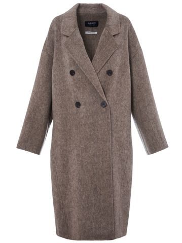 Dámská kožená kabelka přes velká rameno se srstí a zdobením - béžová -