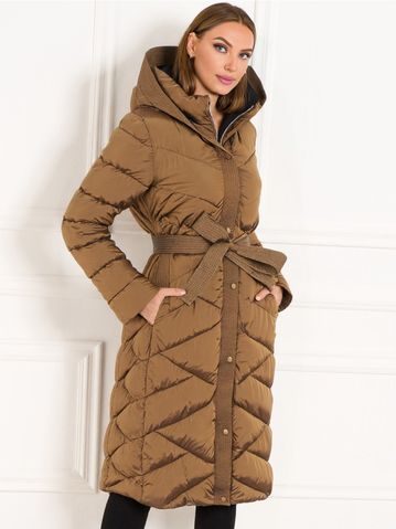 Dámská camel bunda prošívaná bi-col -