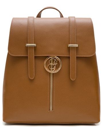 Women's real leather backpack Glamorous by GLAM - Brown -