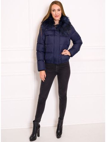 Women's winter jacket Due Linee - Dark blue -