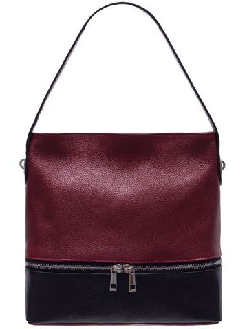 Real leather shoulder bag Glamorous by GLAM - Red -