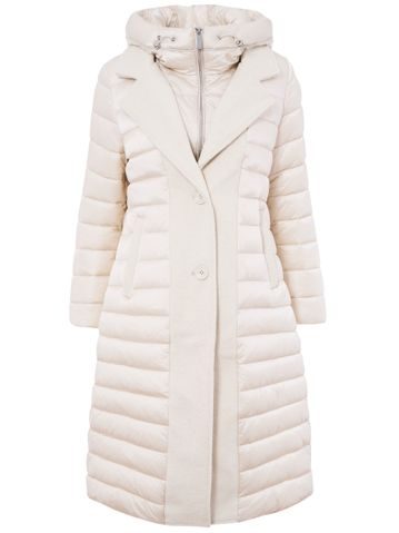 Dámská kožená kabelka přes velká rameno se srstí a zdobením - béžová -