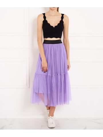 Dámska sukňa do pása so vzorom - lila -