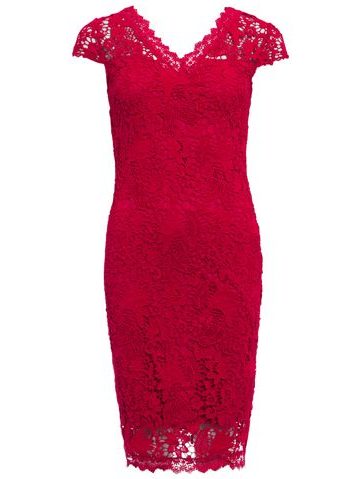 Lace dress Due Linee - Wine -