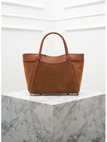 Kožená kabelka do ruky černá broušená kůže -