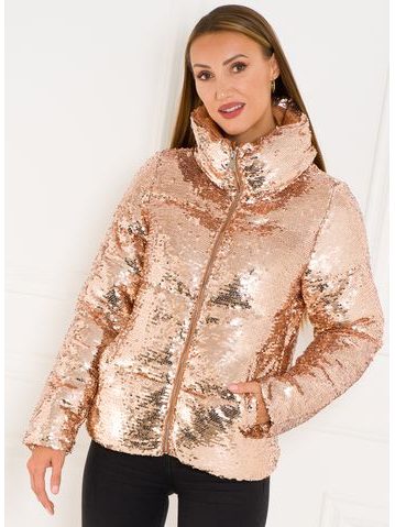 Chaqueta de invierno para mujer Due Linee - Dorado -