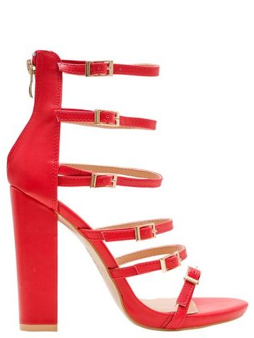 Sandalias de mujer GLAM&GLAMADISE - Rojo -