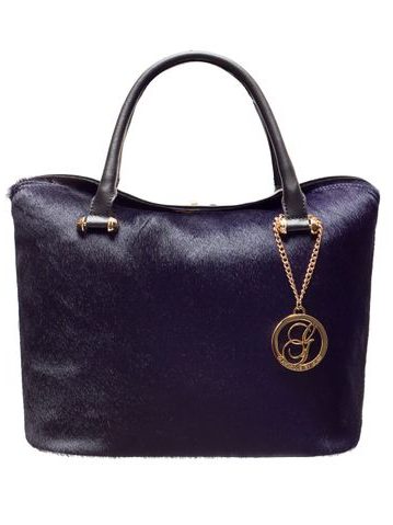 Dámska luxusná kabelka so srsťou malá do ruky - modrá -
