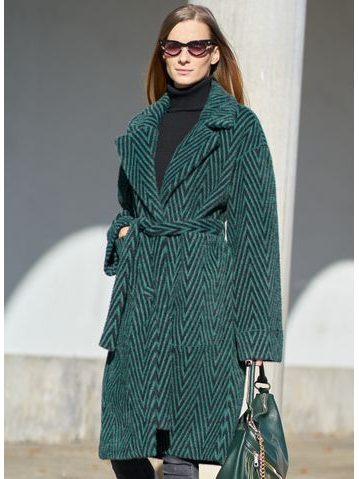 Women's coat Due Linee - Green -