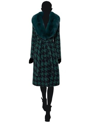 Women's coat Due Linee - Green -