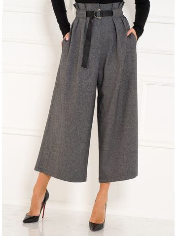 Pantalones de mujer Due Linee - Gris -