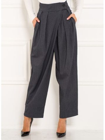 Pantalones de mujer Due Linee - Gris