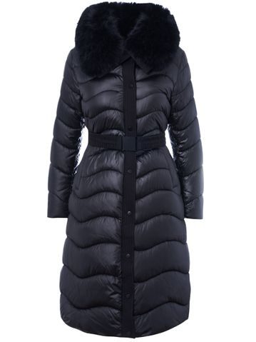 Dámská kožená kabelka přes velká rameno se srstí a zdobením - béžová -