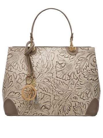 Bolso de cuero de mano para mujer Glamorous by GLAM - Beige -