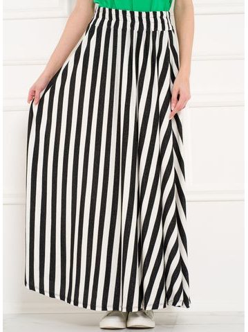 Dámska dlhá sukňa s pruhmi čierno - biela -