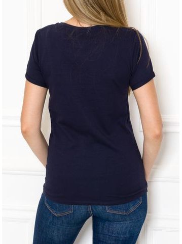 Women's T-shirt Due Linee - Dark blue