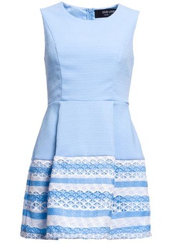 Vestido de mujer con corte en A Due Linee - Azul -