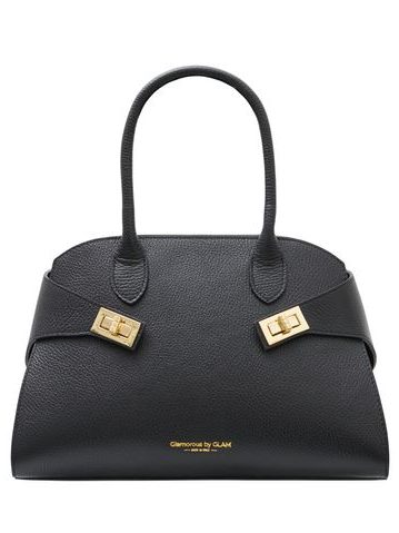 Real leather handbag Glamorous by GLAM - Black -