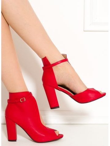 Dámská kotníková obuv červená -