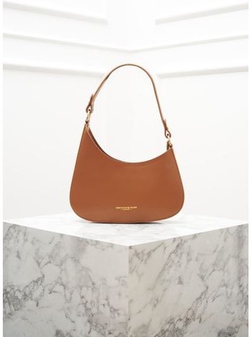 Kožená kabelka ražená černá -