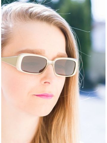 Damskie okulary przeciwsłoneczne DKNY - beżowy