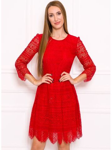 Dámské krajkové šaty červené TWINSET -