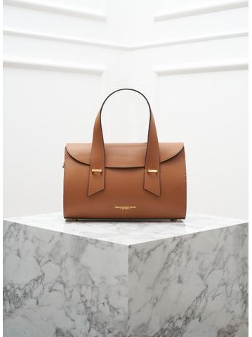 Kožená kabelka ražená černá -