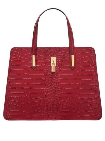 Bolso de cuero de mano para mujer Glamorous by GLAM - Rojo -