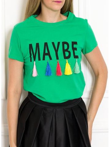 Women's T-shirt Due Linee - Green -