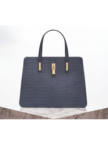 Borsa a mano da donna in pelle Glamorous by GLAM - Blu -