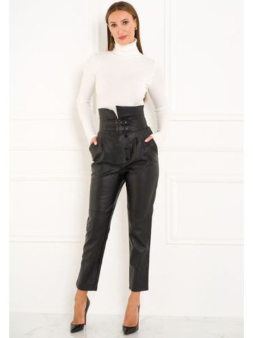 Pantalones de mujer Due Linee - Negro