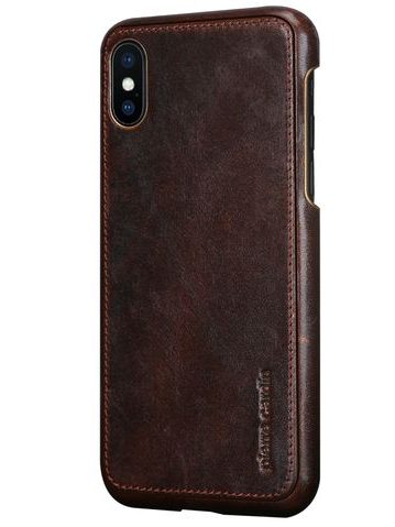 Pokrowiec dla iPhone X Pierre Cardin - brązowy