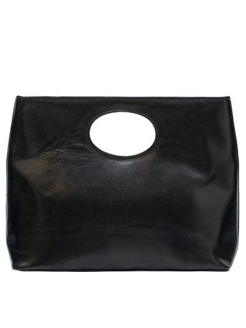 Bolso de cuero de mano para mujer Glamorous by GLAM Santa Croce - Negro -