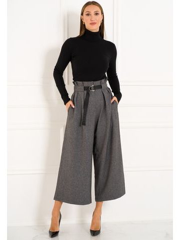 Pantalones de mujer Due Linee - Marrón -