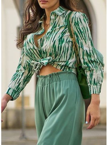 Női crop-top CIUSA SEMPLICE - Zöld -