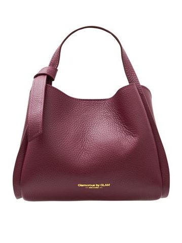 Real leather handbag Glamorous by GLAM - Wine -