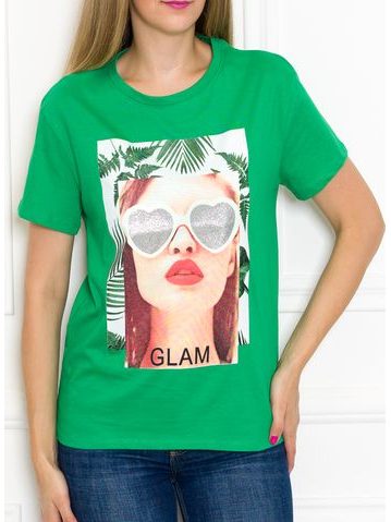 Dámské tričko GLAM zelené -