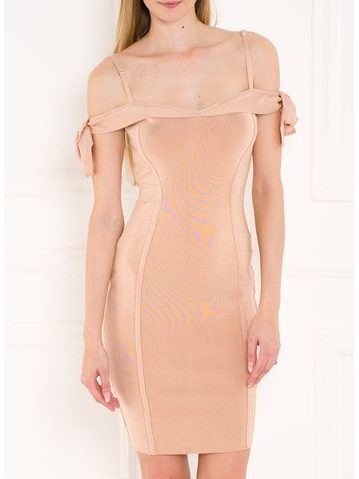 Vestido vendaje de mujer Guess - Beige -