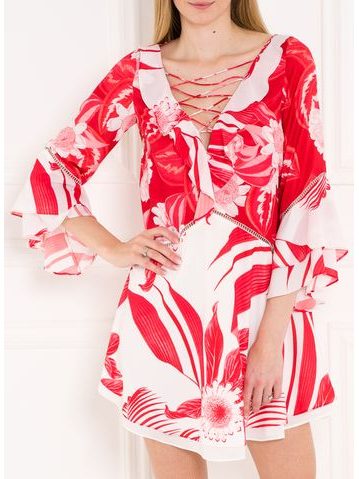 Dámske letné šaty Guess by Marciano JLO červeno - biele