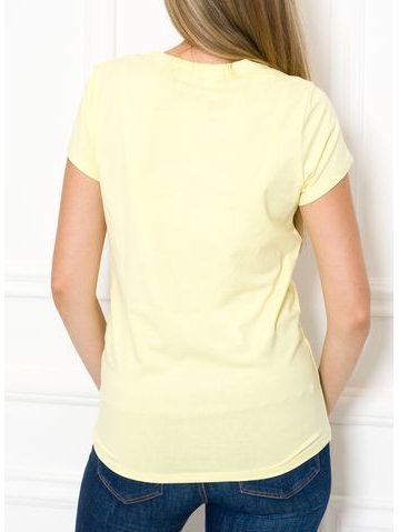 Women's T-shirt Due Linee - Yellow -