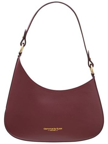 Kožená kabelka ražená vínová -