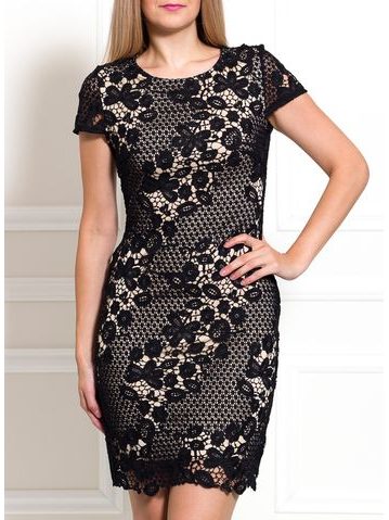 Rochie dantelă de damă Due Linee - Neagră -