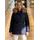 Winter jacket with real fox fur Due Linee - Blue -