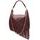 Bolso de hombro de cuero para mujer Glamorous by GLAM - Borgoña -